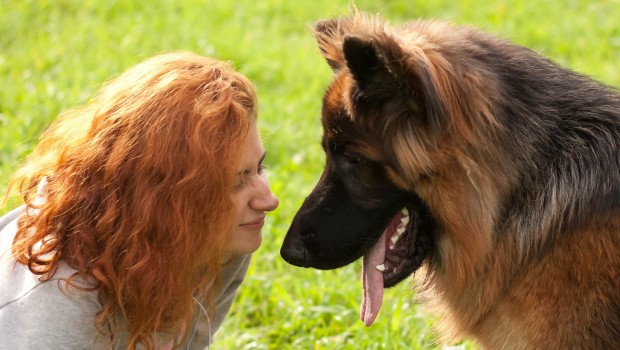 Woman and Dog